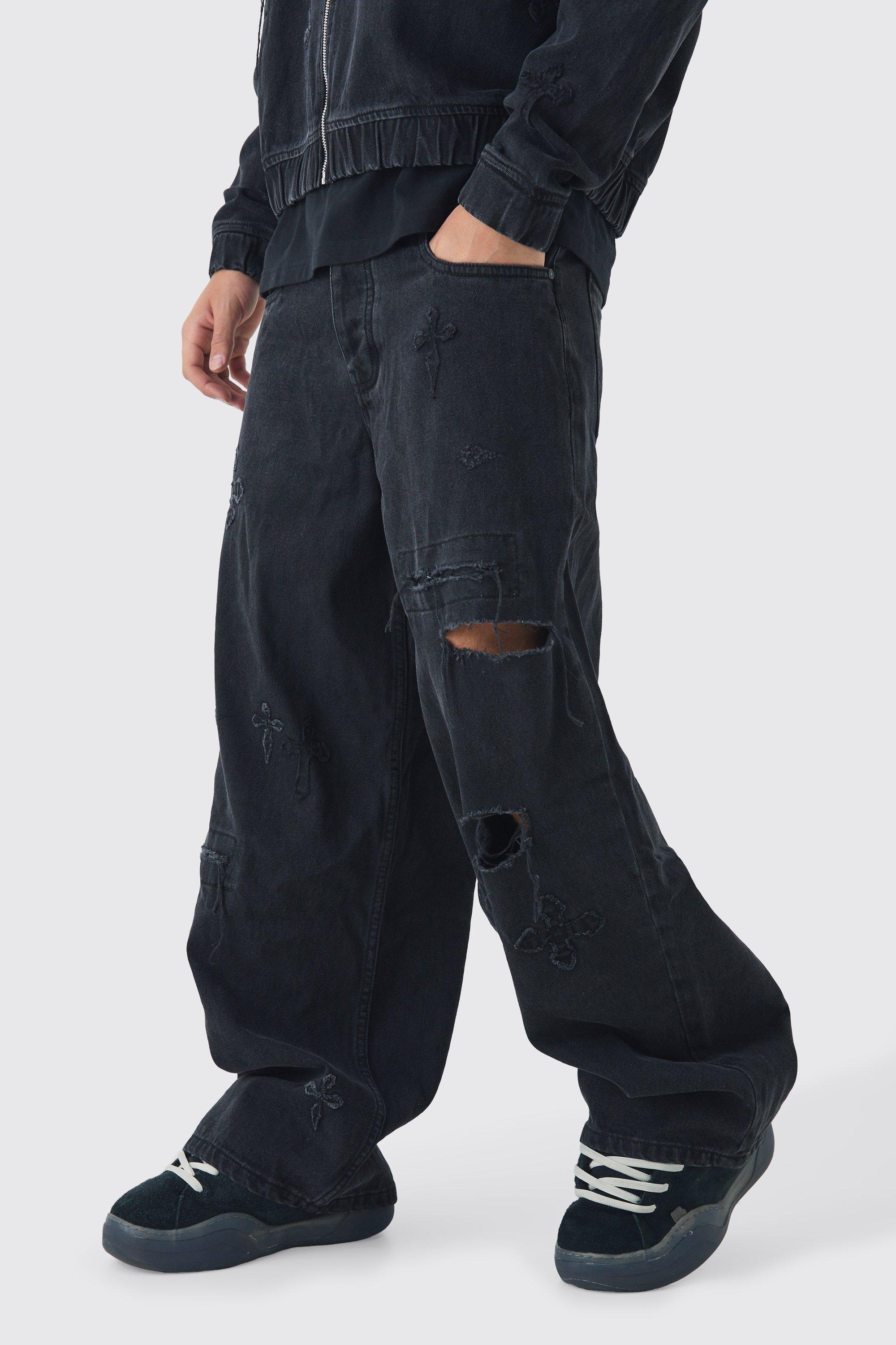 Trippie Redd Extreme Baggy Rigid Zip Off Leg Denim Jeans